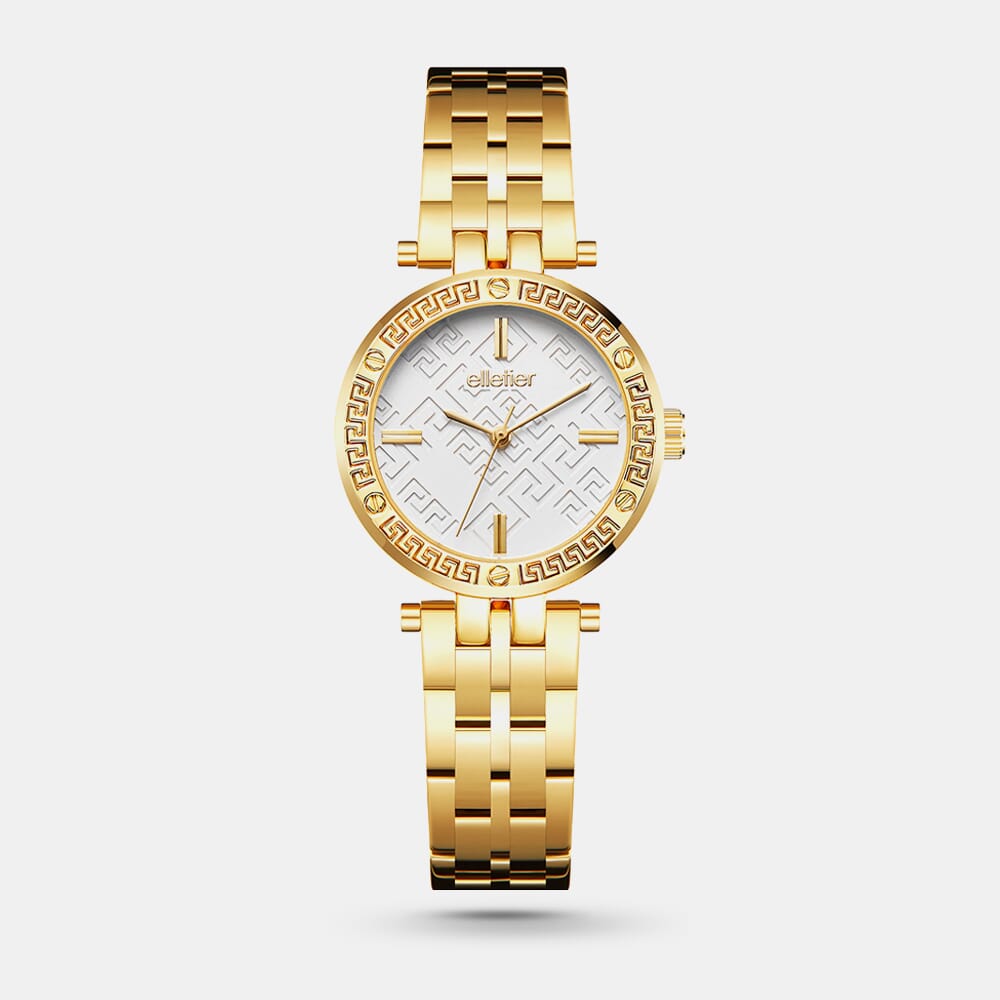 ‎ ساعة نسائية من اليتير بلون ذهبي